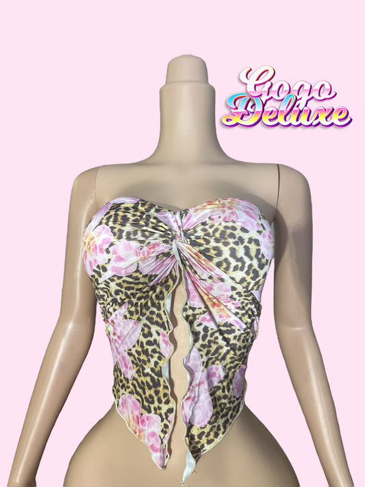 Top animal print rosa oficial