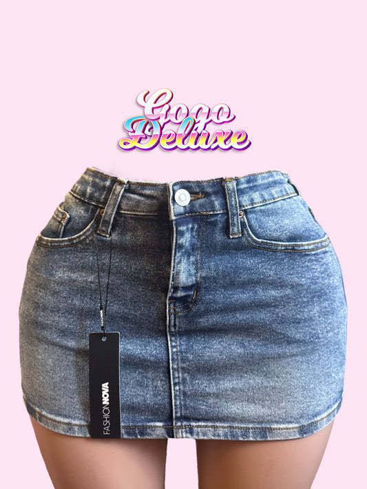 Falda jeans corta